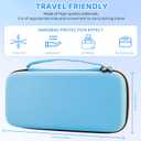 FUNDIARY Travel Carrying Cases Compatible with Nintendo Switch 2 Grips, Large Storage Space for Blue Slim Portable Cute Bag & 10 Game Card Slots for Switch 2 Game Accessories with Handle Strap Design