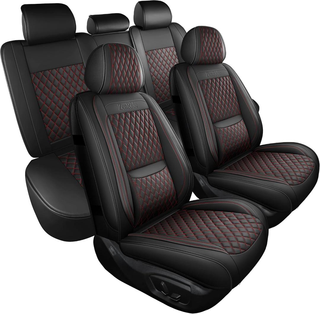 Grand Car Seat Covers Full Set Nappa Leather
Universal Precision Fit 3D Contoured Automotive Seat Covers for SUV Truck Sedan,Anti-Slip Seat Cover with Lumbar