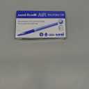 uniball Air Porous Roller Ball Pen, Stick, Medium 0.7 Mm, Blue Ink, Black Barrel, Dozen