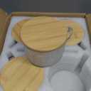 4pcs Set Vintage Coffee Mugs gifts for women, Overnight Oats Containers with Bamboo Lids and Spoons - 14oz Clear Embossed Glass Cups, Cute Coffee Bar Accessories, Iced Coffee Glasses