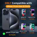 Magnetic Case for iPhone 15 Pro Max 6.7'',[Compatible with Magsafe][Heavy Duty Shockproof] [Military Grade Drop Protection][Non-slip] Rugged Durable 2-Layer Hard Bumper Phone Cover-Matte Black