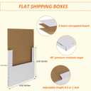 HORLIMER 12.8x12.8x1 Vinyl Record Shipping Boxes Set of 25, White Corrugated Cardboard Mailer Box for Mailing, Packaging, Moving Storage