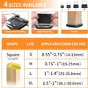 Ezprotekt Chair Leg Sliders for Carpet, 24 Pcs Square Chair Glides for Carpet, Carpet Furniture Pads Stool Leg Protectors Caps, Carpet Furniture Glides Quickly and Easily (L Fit:1" - 1.4")