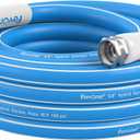Fevone 25ft Heavy Duty Garden Hose, Water Hose 5/8" ID, 600 PSI, Hybrid Polymer, Kink-Resistant, Flexible, 3/4" GHT Aluminum Fittings, Drinking Water Safe