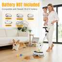 Cordless Electric Mop for Dewalt 20V Battery (NO Battery), 2 in 1 Electric Spin Mop & Electric Floor Scrubber Machine with LED Light & Water Spray,800 RPM Electric Mops for Floor
