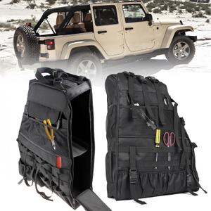 Roll Bar Storage Bag for 1997-2024 Jeep Wrangler JK TJ LJ & Unlimited JL 4 Door Multi-Pocket Cargo Bag for Jeep Wrangler Waterproof Hiking Camping Organizer Storage Bag for Travel - 2PCS