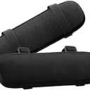 MOSISO Chair Armrest Pads (2 Pack), Memory Foam Home/Office Chair Arm Rest Covers Comfy Computer Gaming Elbow Cushion Removable Washable Elbow Support Forearm Pressure Relief, Black
