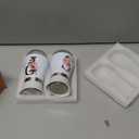 Salt and Pepper Shakers Set, 4 oz White Kitchen Accessories, Stainless Steel & Glass Spice Dispenser Classic, Refillable Design, Farmhouse Salt Pepper Shakers Cute Kitchen Decoration