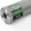 16 Gauge Galvanized Hardware Cloth 48in x 100ft Silver 1 inch Welded Garden Fence Roll for Gardens, Chicken Coops & Poultry Animal Netting Cage