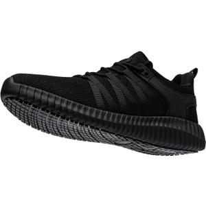 Non Slip Work Shoes for Women Slip On Sneakers Water Resistant Shoe Slip Resistant Food Service Zapatos Antideslizantes para Mujer, Black US 44