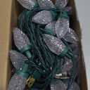 C9 Led Christmas Lights Outdoor Christmas Decorations Commercial Grade 50Led 33ft Christmas Tree Lights Set for Indoor Outdoor Wedding, Holiday, Party, Home Christmas Decorations(White)