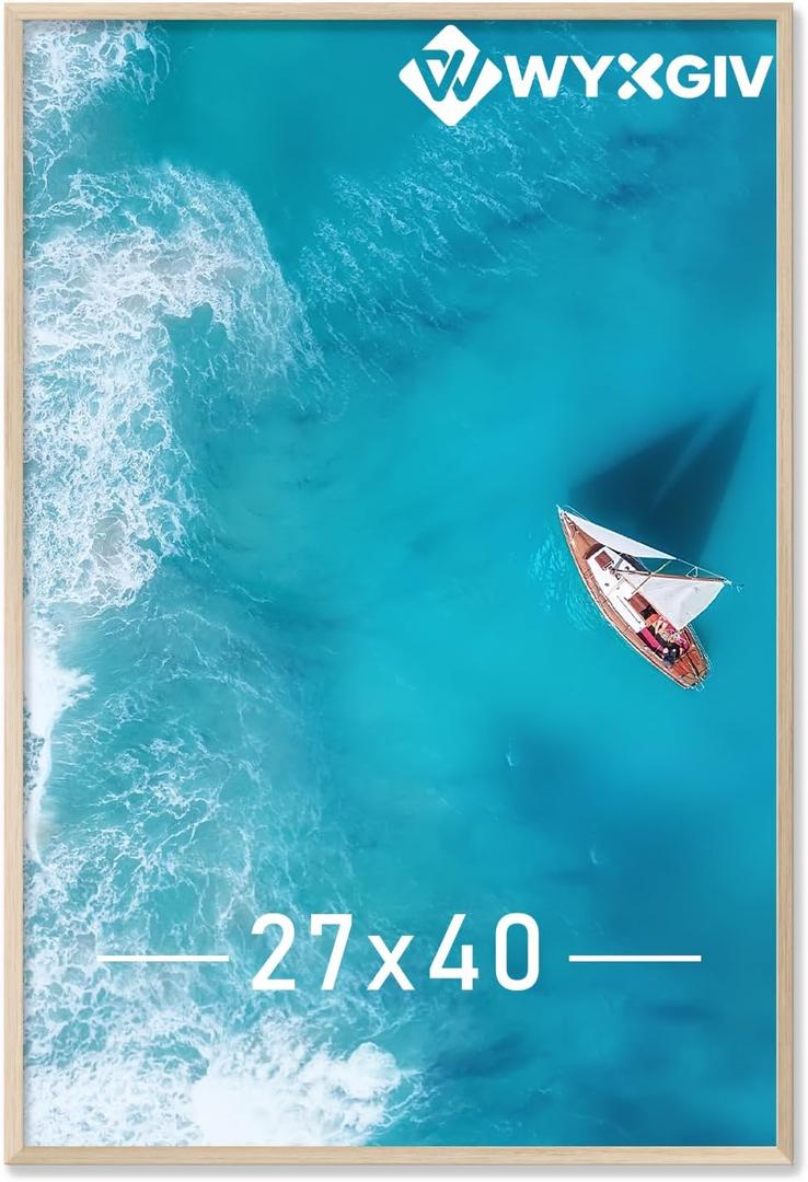 Natural 27x40 Picture Frame Lightweight yet Durable Frame Wall Hanging