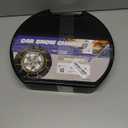 Snow-Chains Auto Fixing 1 Min Quick Fit Easy Installation Tire-Chains, Portable Reusable Universal Emergency Tire Traction Chain for Passenger Car, Pickup Trucks and SUV - Set of 2 (HKN-60)