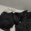 1010ft Black Tulle Backdrop Curtain with Lights String for Parites, Sheer Photo Backdrop Curtains for Wedding Party Photography Background (10ftx10ft)