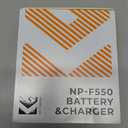 K&F Concept NP-F550 Battery 2-Pack and Dual LCD Battery Charger Compatible with Sony NP-F570, F550, F750, F770, F930, F950, F960, F970 Batteries, LED Lights, Monitors, and Camera Sliders