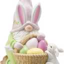 Easter-Decorations Gnomes-Decor Spring Table Ornaments - Spring Decororation Resin Faceless Easter Gnomes Figurines Gifts for Theme Party or Basket Stuffers Filler 3.5*1.5*3.5 inch Newman House Studio