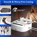 Gearwiz 2-in-1 Steam Station Iron 1550W Turbocharged Steam for Clothes 30s Heat Up, 3-Level Steam & Dry Ironing 1.2L Detachable Tank, Ceramic Soleplate, Auto-Off & Self-Cleaning