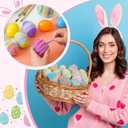 24 Set Wrapped Easter Egg Crafts Kits for Kids Including 250 DIY Pastel Pipe Cleaners 24 Colorful Plastic Easter Egg Basket Bag Empty Stuffers Fillers for Crafts Hunt Prizes Party Favor