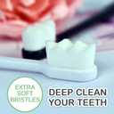 EasyHonor Extra Toothbrush for Sensitive Gums, Micro Fur Manual Toothbrush with 20000 Soft Floss Bristle for Pregnant Women, Elderly, Braces and Gum Recessions, Protect Fragile Gums (6 Pack, (white bristles))