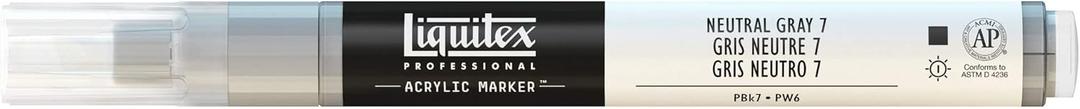 Liquitex Professional Fine Paint Marker, 8mm, Neutral Gray 7