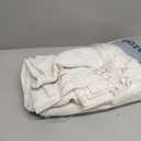 Anmao Natural Linen Curtains for Living Room 108 Inch Length 2 Panels Set, Light Filtering Semi Sheer Window Curtain Drapes for Bedroom with Curtain Rings and Clips, 52 Inch Wide Each Panel, Ecru