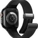 Magnetic Leather Bands Compatible with Apple Watch 49mm 46mm 45mm 44mm 42mm(S3/2/1) for Men Women, Genuine Leather with Magnetic Buckle for iWatch Ultra1/2/3 Series SE11/10/9/8/7/6/5/4/3/2/1