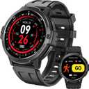 Rugged Smart Watch for Men with Built-in GPS, 6-Axis Sensor for HIIT/Run Form Analysis, 1.46'' Tactical Smartwatch with Bluetooth Calls, Compass, 7-Day, 100+ Sports 3ATM Fitness Tracker, Black