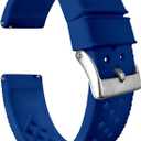 BARTON Tropical-Style 2.0 Watch Bands - Quick Release - Choose Strap Color & Size - 18mm, 19mm, 20mm, 21mm, 22mm, 23mm & 24mm Watch Straps (Royal Blue 22 mm)