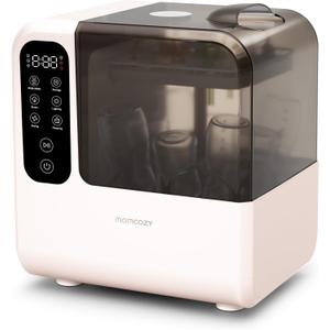 Momcozy DeepClean Bottle Washer, 8 Bottles Large Capacity, Precision Cleaning for Pump Parts and Feeding Accessories, Self Cleaning Auto All in One Baby Bottle Washer, Sterilizer & Dryer, Pink