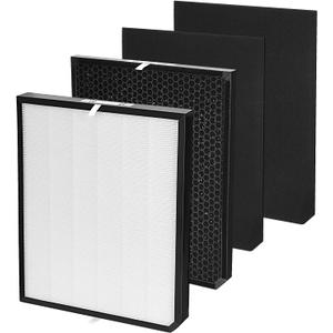 Filters Replacement Set for AD3500 Compatible with AD3500, 3500i Air Purifier (1 Efficiency Filter + 1 Carbon Filter + 2 Pre-Filters) 4-Pack