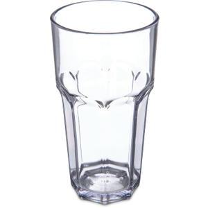 Carlisle FoodService Products Louis Tall Tumbler for Restaurants, Catering, Kitchens, Plastic, 16 Ounces, Clear, (Pack of 24)