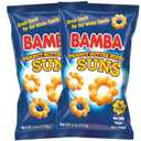 Bamba Peanut Butter Suns, Non-GMO, Kosher - 4 Oz Bags (2 Pack) | Peanut Butter Sun Puffs Bulk, Vegan PB Snack with Crunch for Kids, Protein Snack, No Sugar  (EXP 07/15/26)