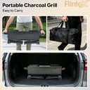 Flintex Portable Dual Zone Rotisserie & Grill, Charcoal Grill, Foldable