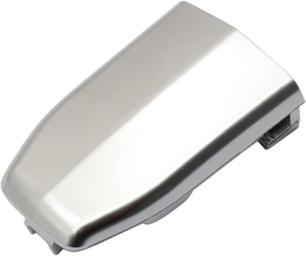 Front Door Handle Lock Cylinder Cover Fits for 2015-2018 Cadillac Escalade Silver 1 Pcs