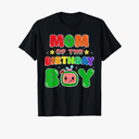 Mom of The Birthday Boy Funny Melon Family Party Matching T-Shirt S