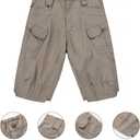 AUTIWITUA Men's Waterproof Tactical Shorts Outdoor Lightweight Quick Dry Breathable Hiking Fishing Cargo Shorts (Black, M)