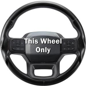 Steering Wheel Cover for Ford F150 2021-2025/ F-150 Lightning 2022-2025/ F250 F350 F450 F550 2023-2025/ Ford Expedition 2022-2024 Car Steering Wheel Cover Protector Accessories for Ford (Matte Black)