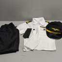 Airline Pilot Costume for Kids Airline Captain Uniform for Halloween Career Day Dress Up Birthday Gifts L