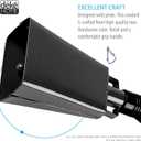 Deke Home - 2 Pack 10 Inch Steel Cowbells with Handle, Loud Noise Makers for Football, Sports, Parties, Competitions, School Spirit & Safety, Large Hand Bell for Cheering & Percussion Instrument (Black)