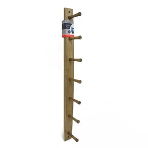 7-HOOK WOODEN WALL RACK