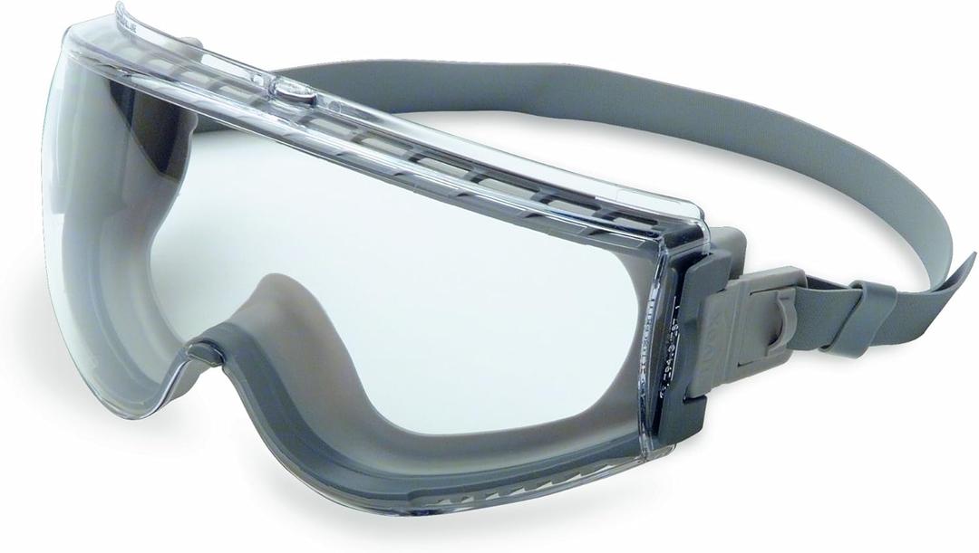 Honeywell UVEX Stealth Safety Goggles with Clear Uvextreme Anti-Fog Lens, Gray Body & Neoprene Headband (S3960C), Universal