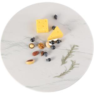 16 Inch Natural White Marble Cutting Board for Kitchen Countertop