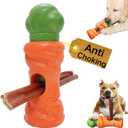 Dog Bully Stick Holder  Safe Chew Toy for Aggressive Chewers, Fun Carrot Design, Prevents Choking, Long-Lasting Treat Time, Ideal for Small to Large Dogs (Carrot Style-7in)