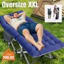 Slsy Oversized XXL Folding Camping Cot for Adults with Pad, Padded Portable Sleeping Cots, Camp Bed with Carry Bag for Outdoor Travel, Beach, Hiking, 78" x 32" XL