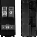 Window Switch Driver Side Master Power Switch | Compatible with 1999 2000 2001 2002 Chevy Silverado GMC Sierra 1500, 2500, 2500 HD, 3500 2-Doors Pickup Truck | Replace # 15047637, Gray