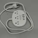 Thailand Power Adapter With 3 American Outlets, 4 USB Ports (2 USB-C) 24W Total, Type O Plug Adapter and Outlet Converter for USA to Thailand, 4FT