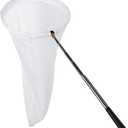 RESTCLOUD Insect and Butterfly Net with 14" Ring, 32" Net Depth, Handle Extends to 59 Inches
