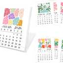 4 x Desk Calendar 2026-2027, Small School Year Calendar (January 2026 to June 2027), Floral Monthly Desktop Calendar for Home Office Table Desk Decoration, Gifts for Friends Coworkers-07