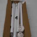 ENJOYBASICS Shower Curtain Rod 30 to 76 Inches, 1 Inch Stainless Steel Adjustable Spring Tension Rods No Drill for Bathroom, Closet, Window, Room Divider, Never Rust, Non Slip, White