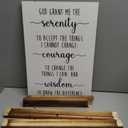 Main Event USA Serenity Prayer Sign 11x16 Inch - Farmhouse Christian Wall Art, Rustic Rectangular Art Print, God Grant Me The Serenity, Unisex Bedroom Wall Decor